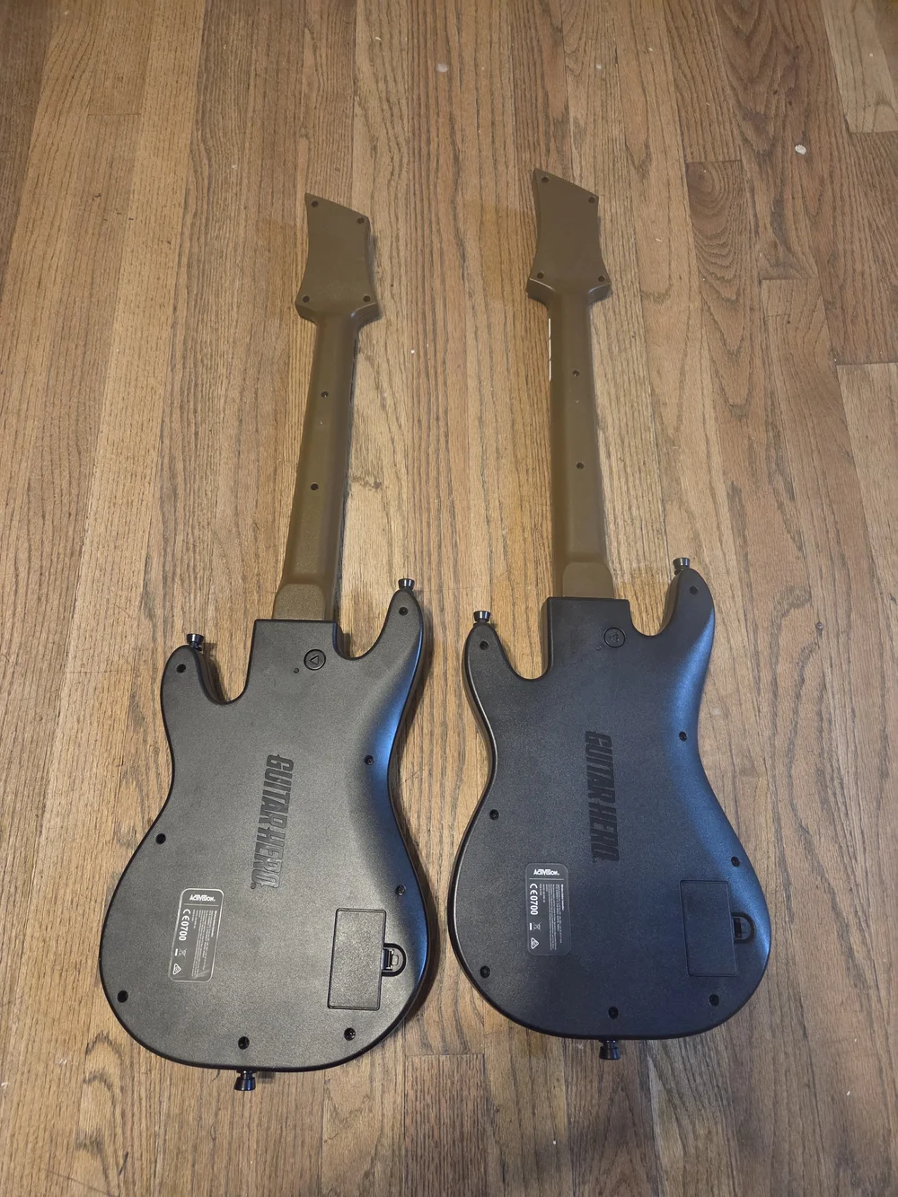 Pair of Black Guitar Controllers For Playstation 3